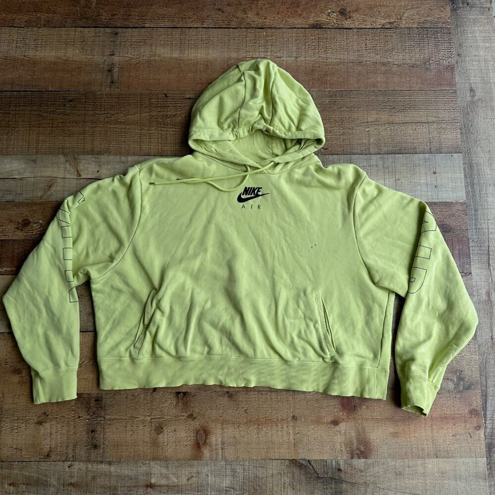Nike Air Women's Size 2X Hoodie Light Green - Cozy & Stylish With Character